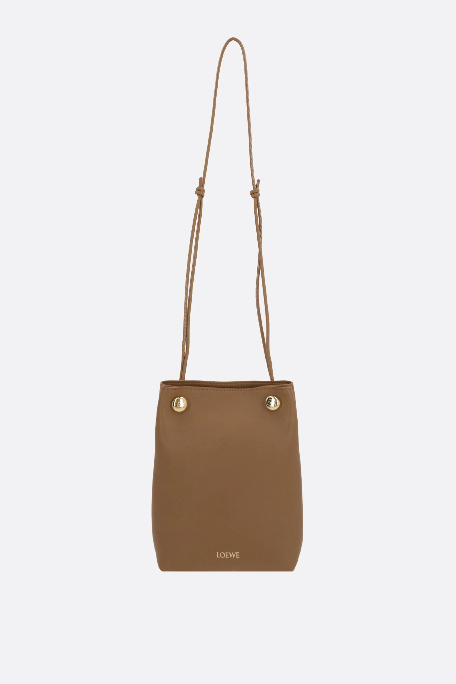 Pebble crossbody bag in smooth leather