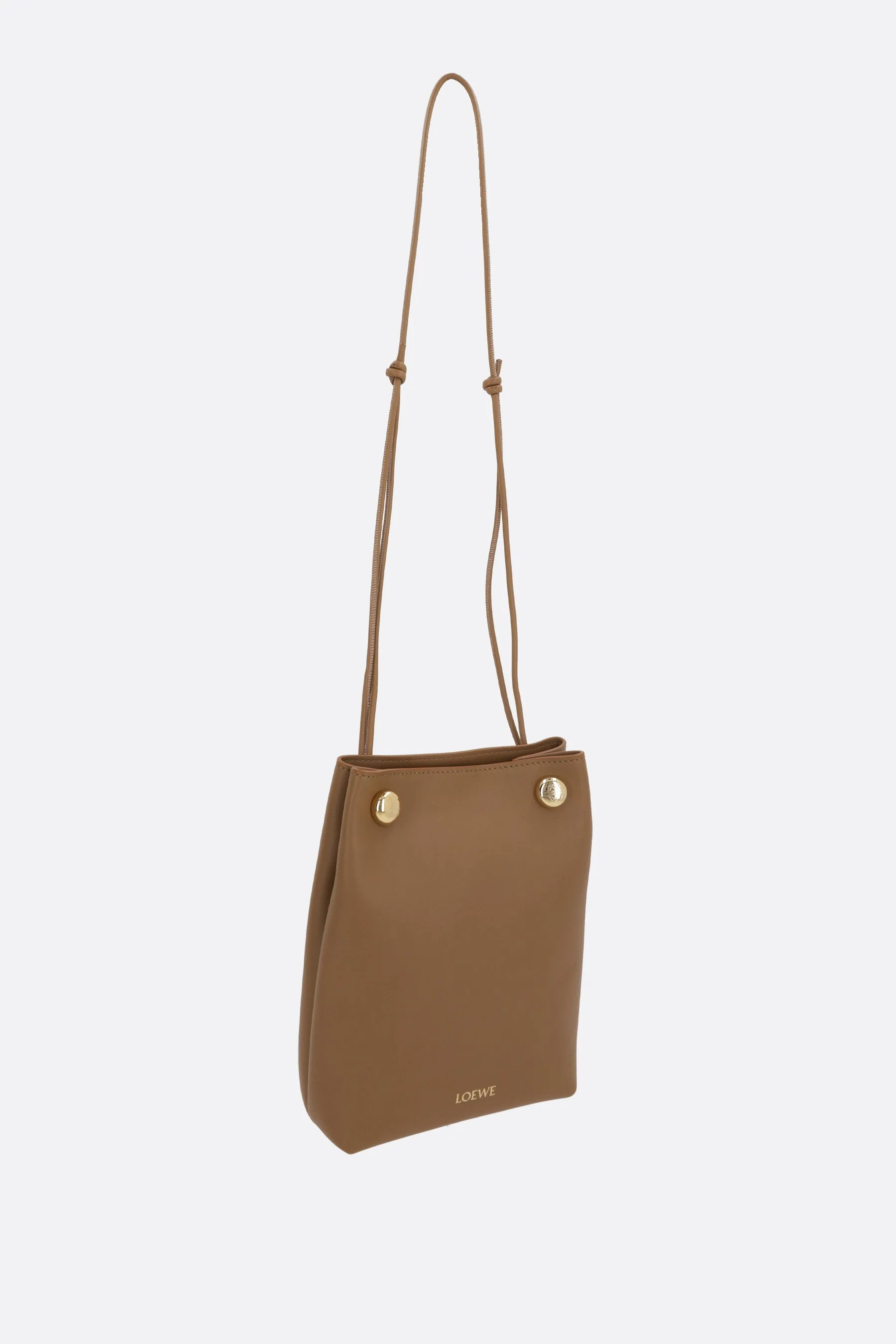 Pebble crossbody bag in smooth leather