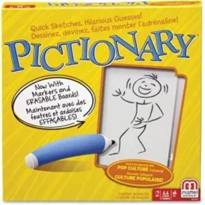 Pictionary Quick-Draw Guessing Game for Family, Kids, Teens and Adults, 8 Year Old & Up