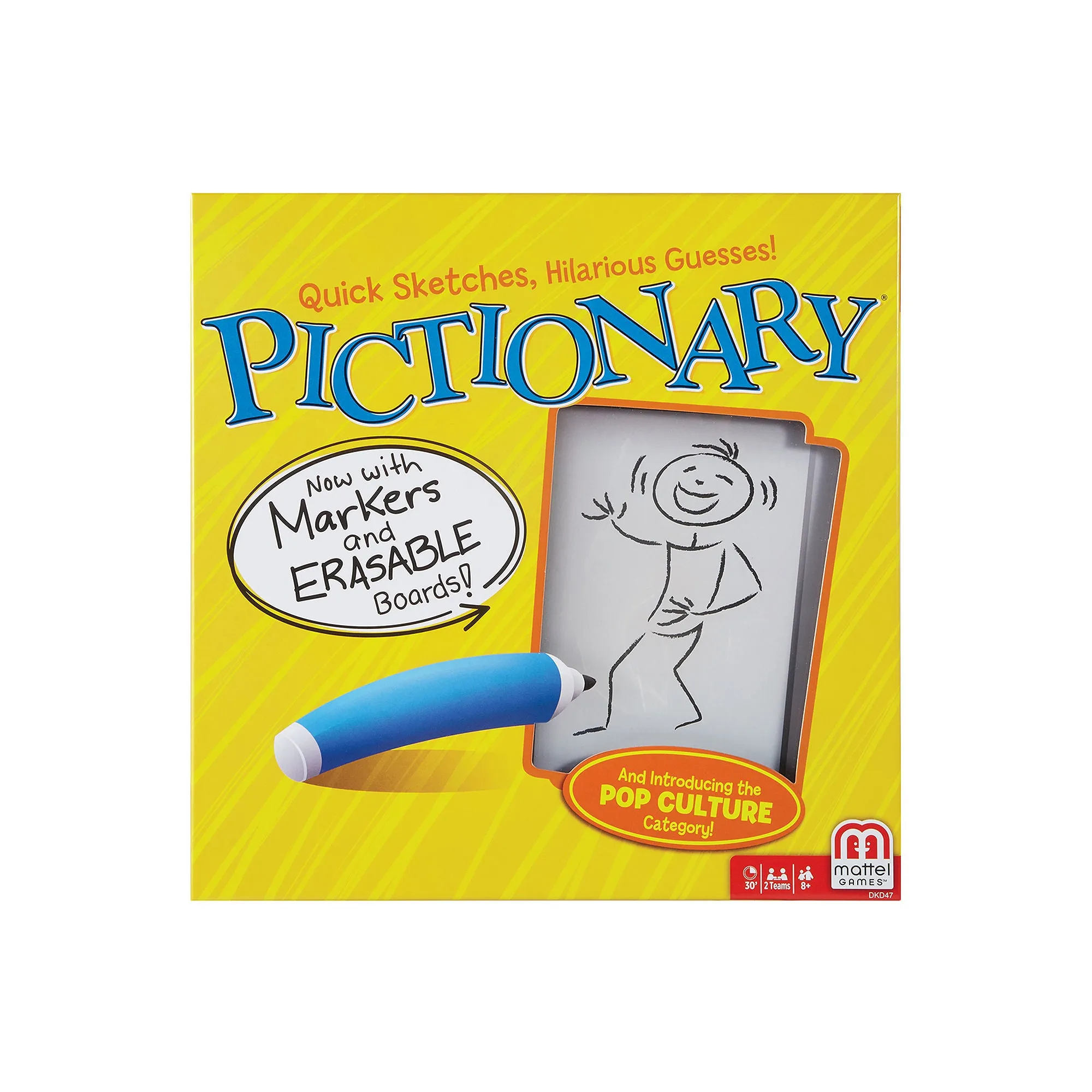 Pictionary Quick-Draw Guessing Game for Family, Kids, Teens and Adults, 8 Year Old & Up