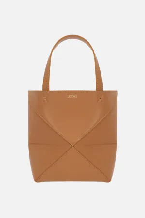 Puzzle Fold mini smooth leather tote bag