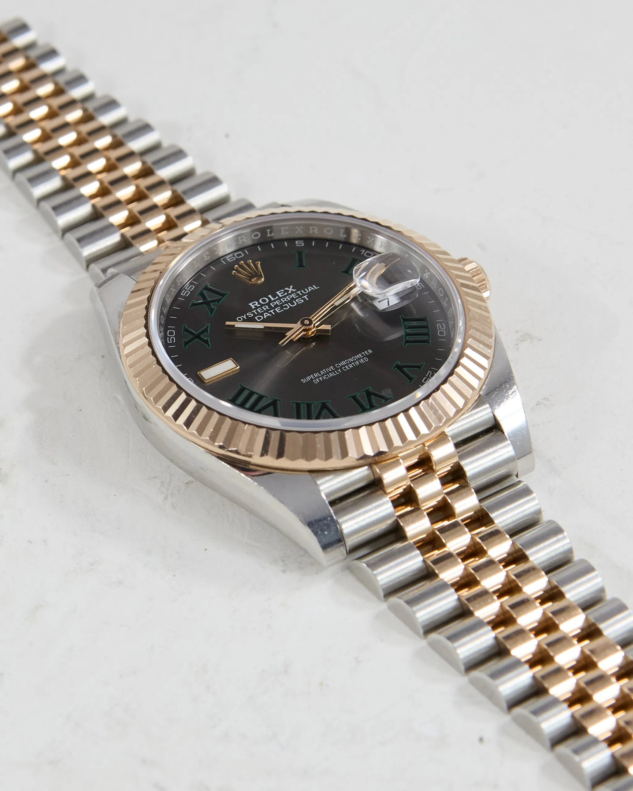 ROLEX DATEJUST 41 WIMBLEDON IN STEEL & ROSE GOLD ON JUBILEE BRACELET