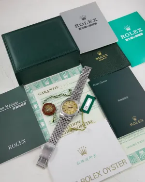 ROLEX DATEJUST TROPICAL DIAL WITH BOX & PAPERS