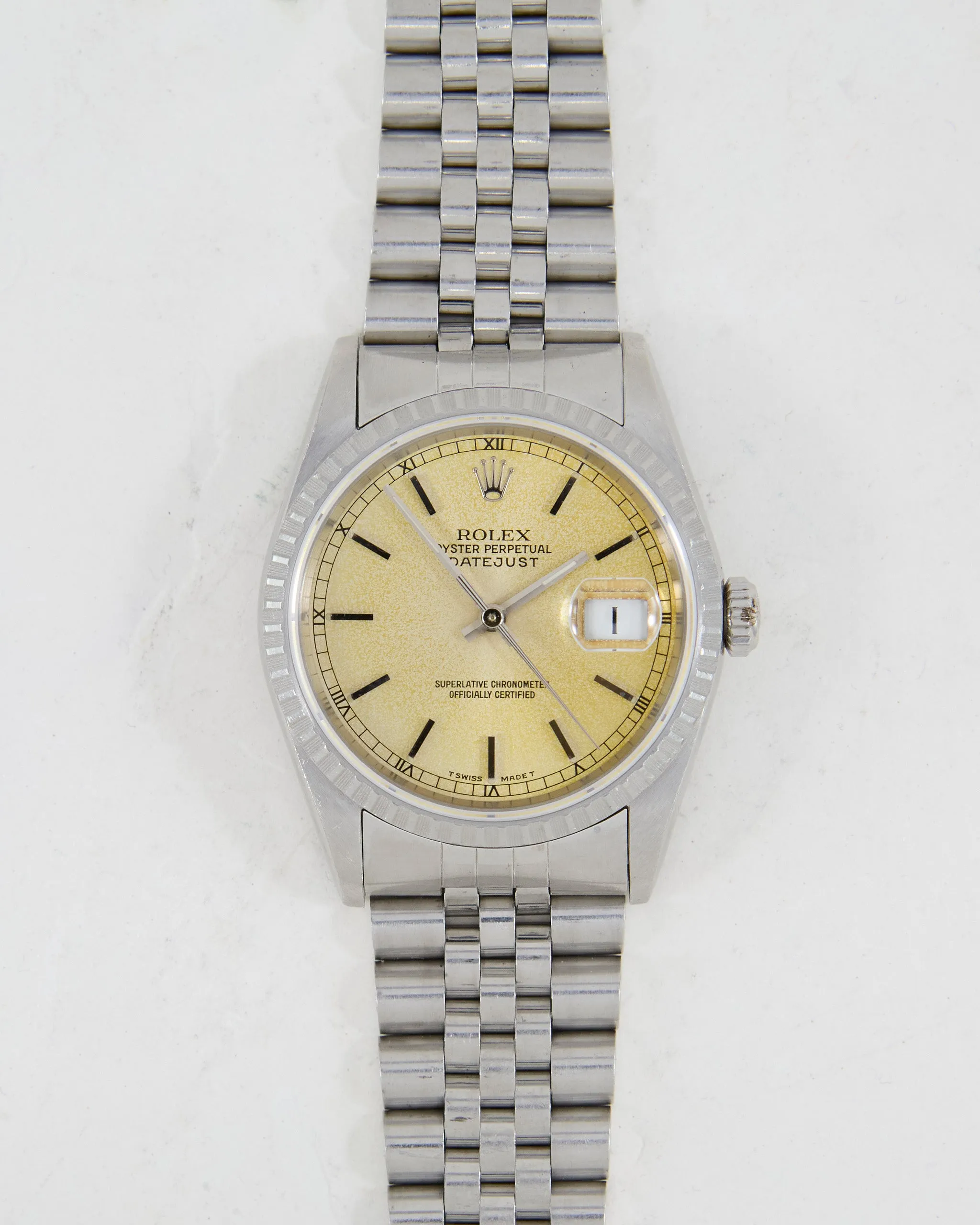 ROLEX DATEJUST TROPICAL DIAL WITH BOX & PAPERS