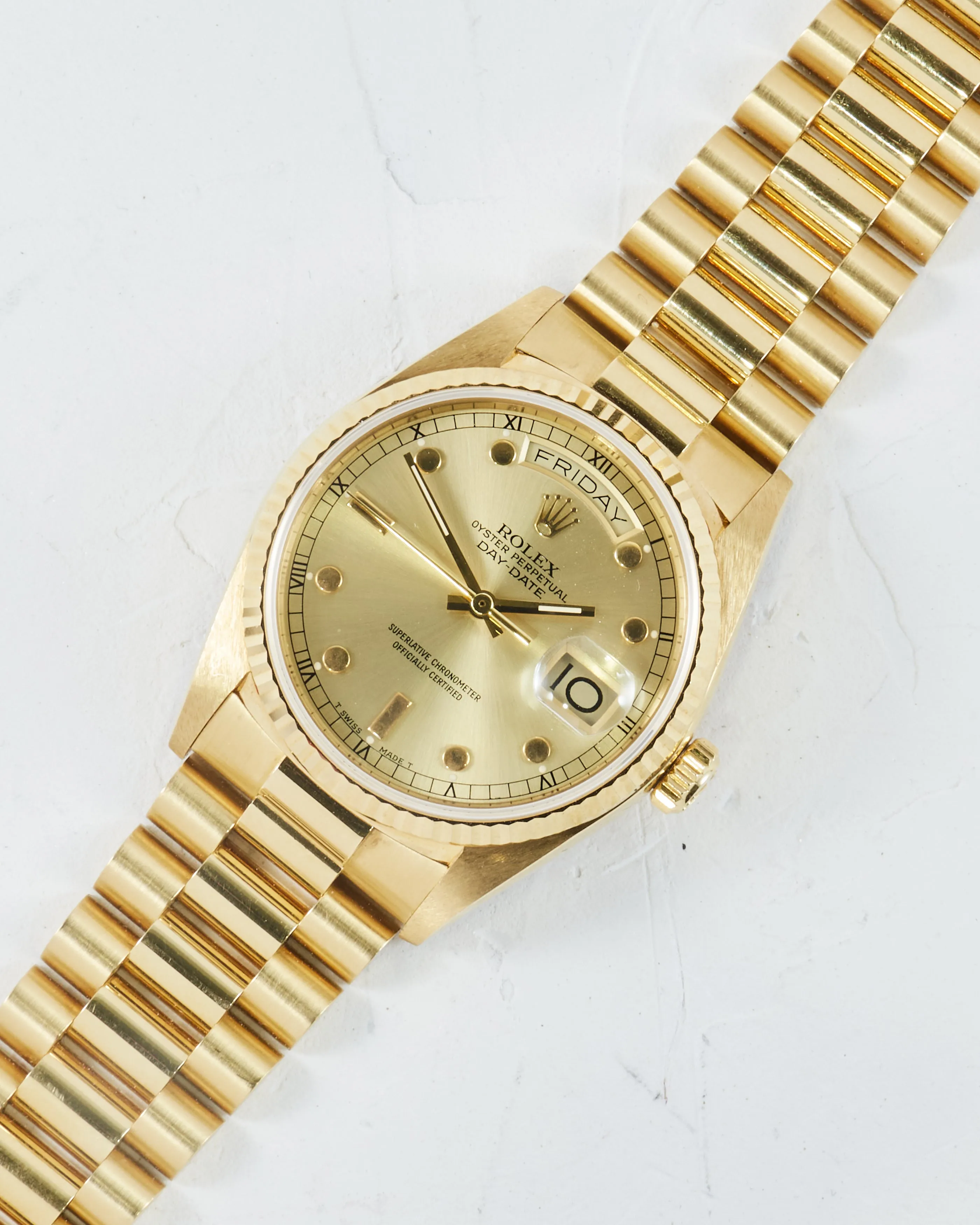 ROLEX DAY-DATE PINBALL DIAL WITH FULL SET OF BOX & PAPERS