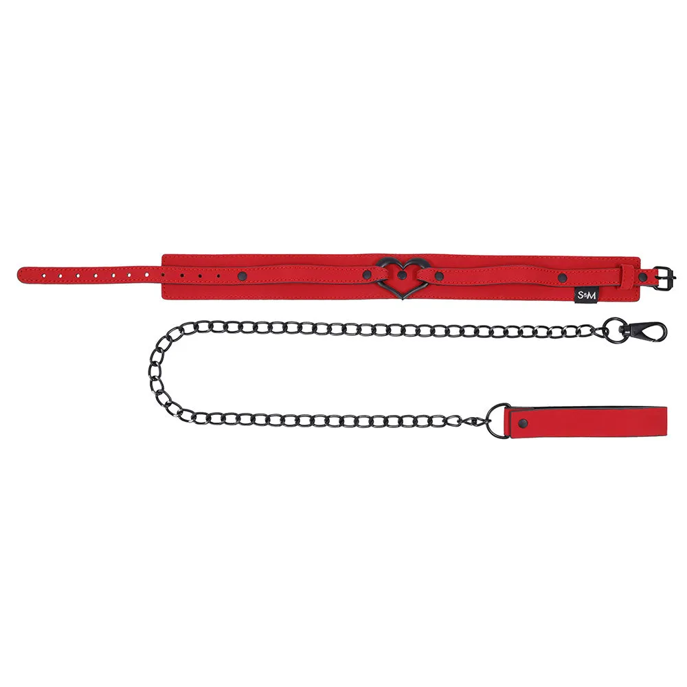 Sex & Mischief Amor Heart Charm Collar & Chain Leash