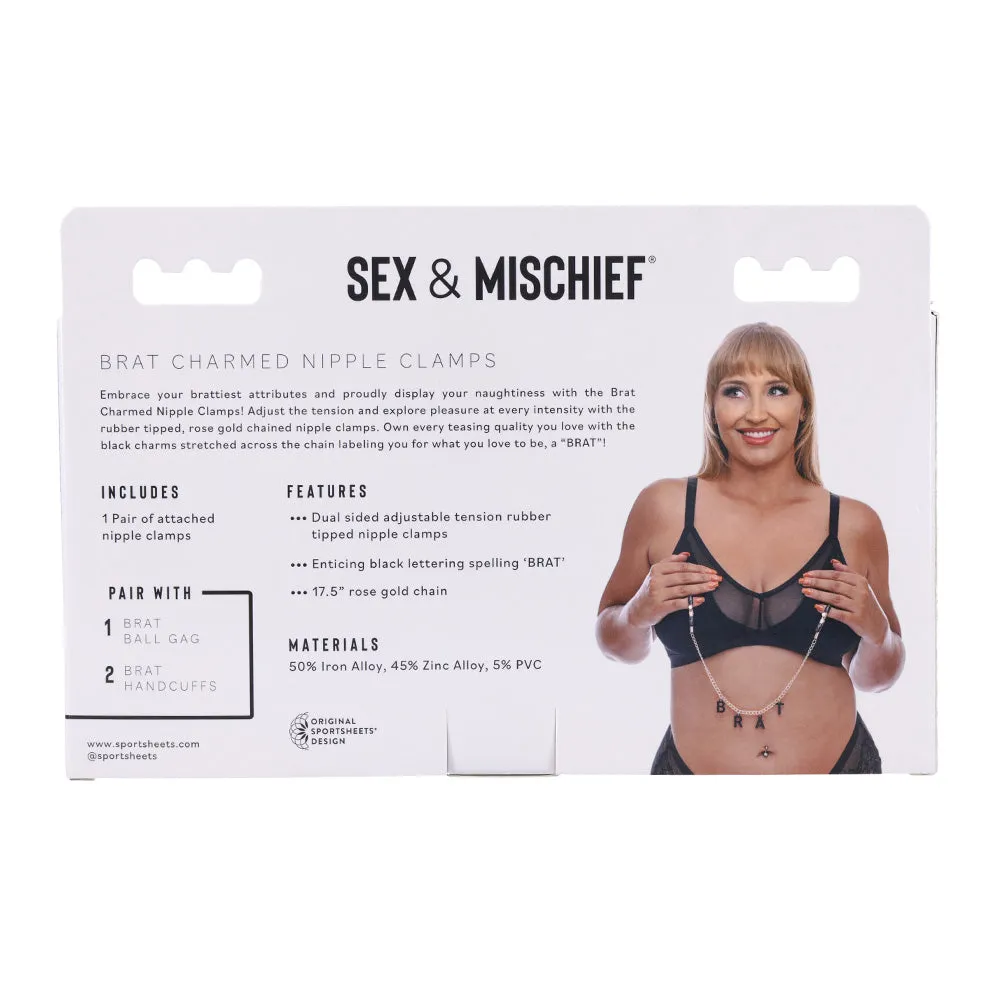 Sex & Mischief Charmed Brat Chain Nipple Clamps