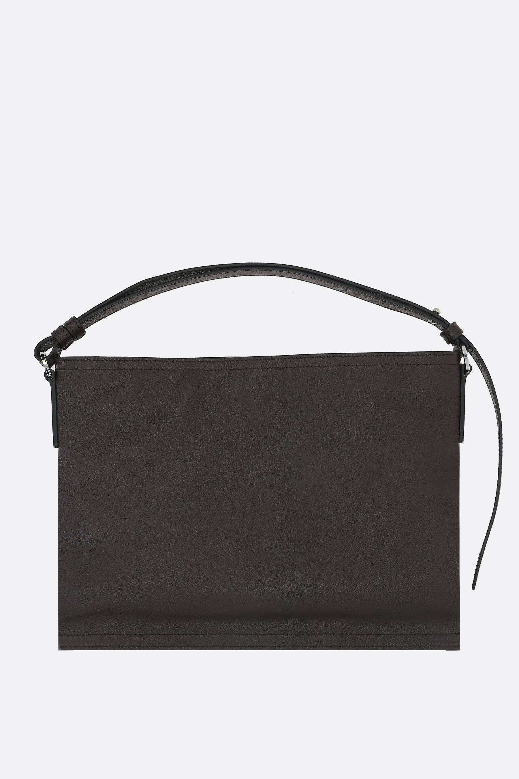 Sharp small hobo bag in grainy leather