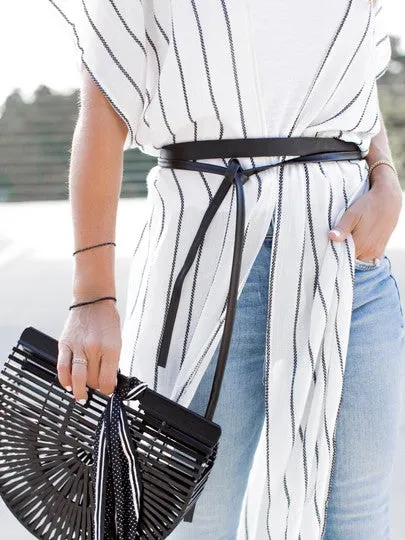 Skinny Wrap Leather Belt