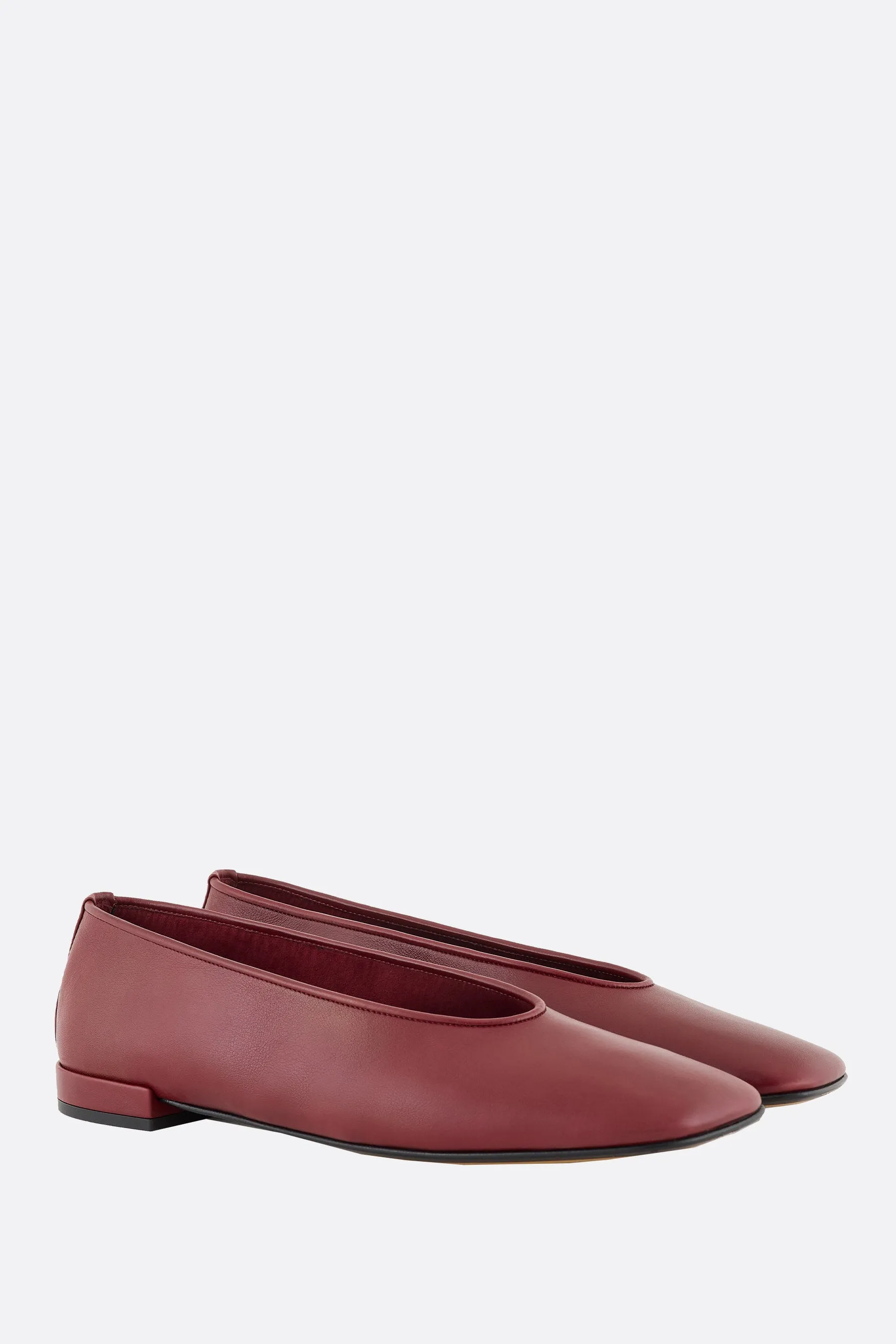 smooth leather ballerinas