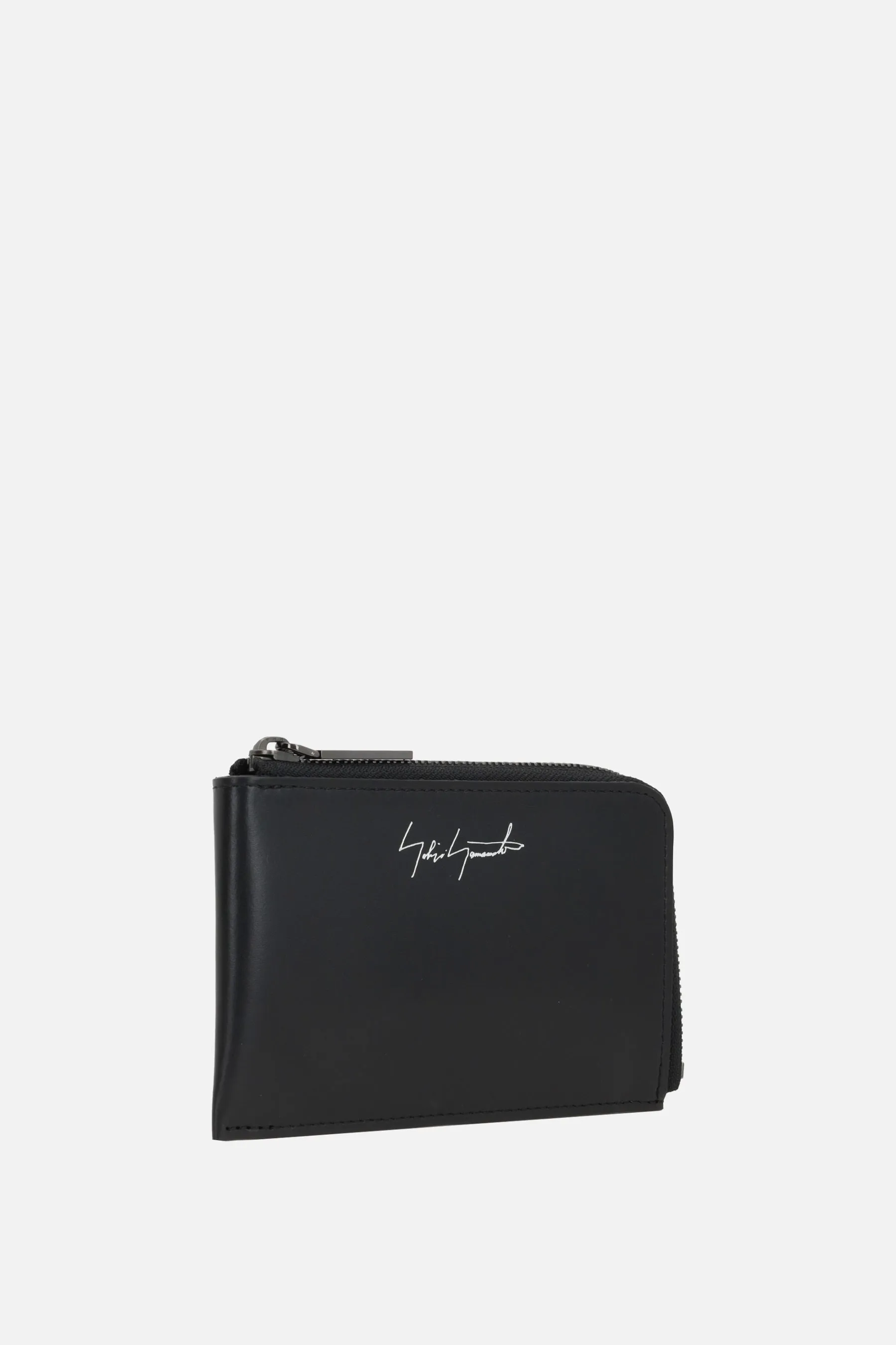 smooth leather short wallet