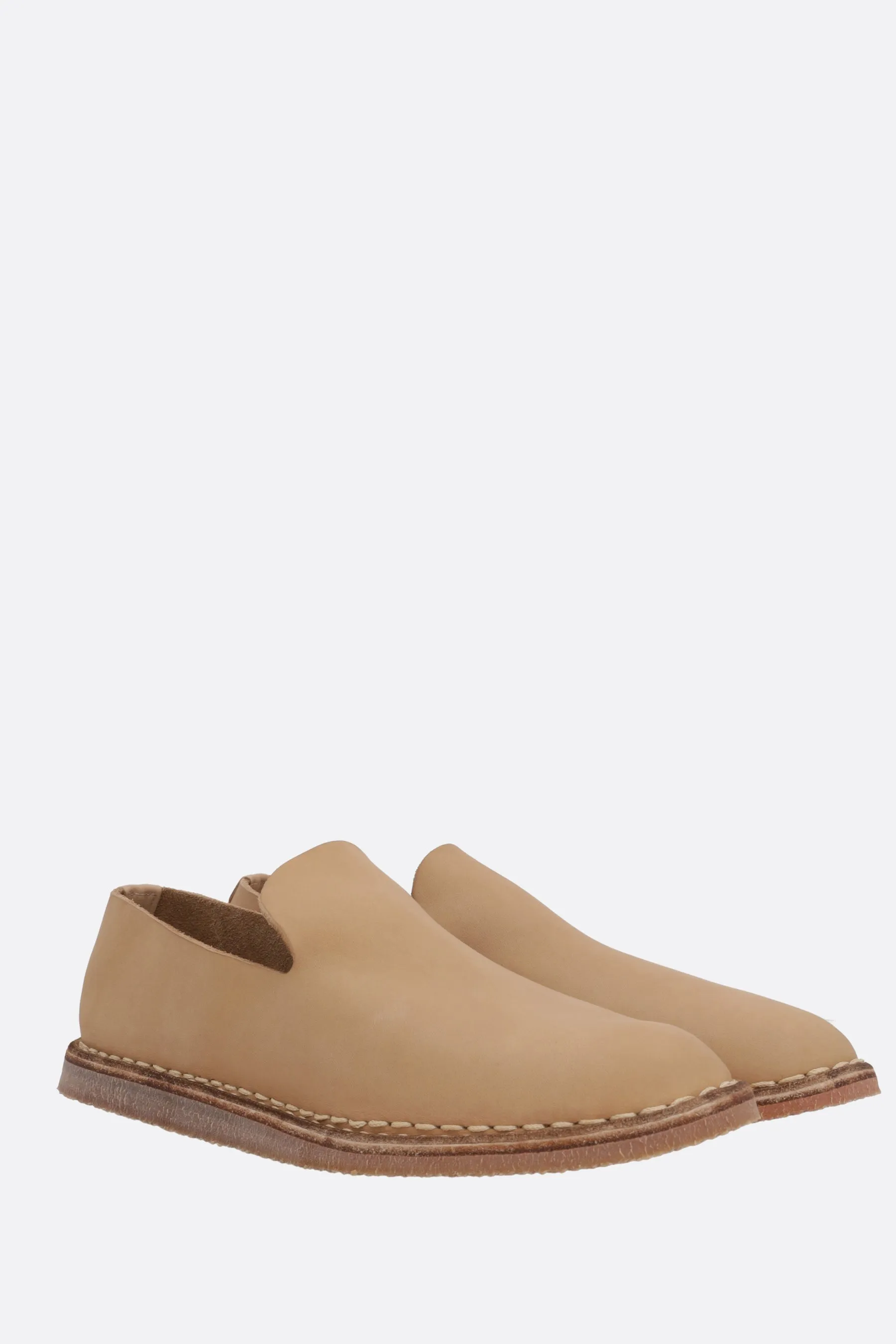 smooth leather slippers
