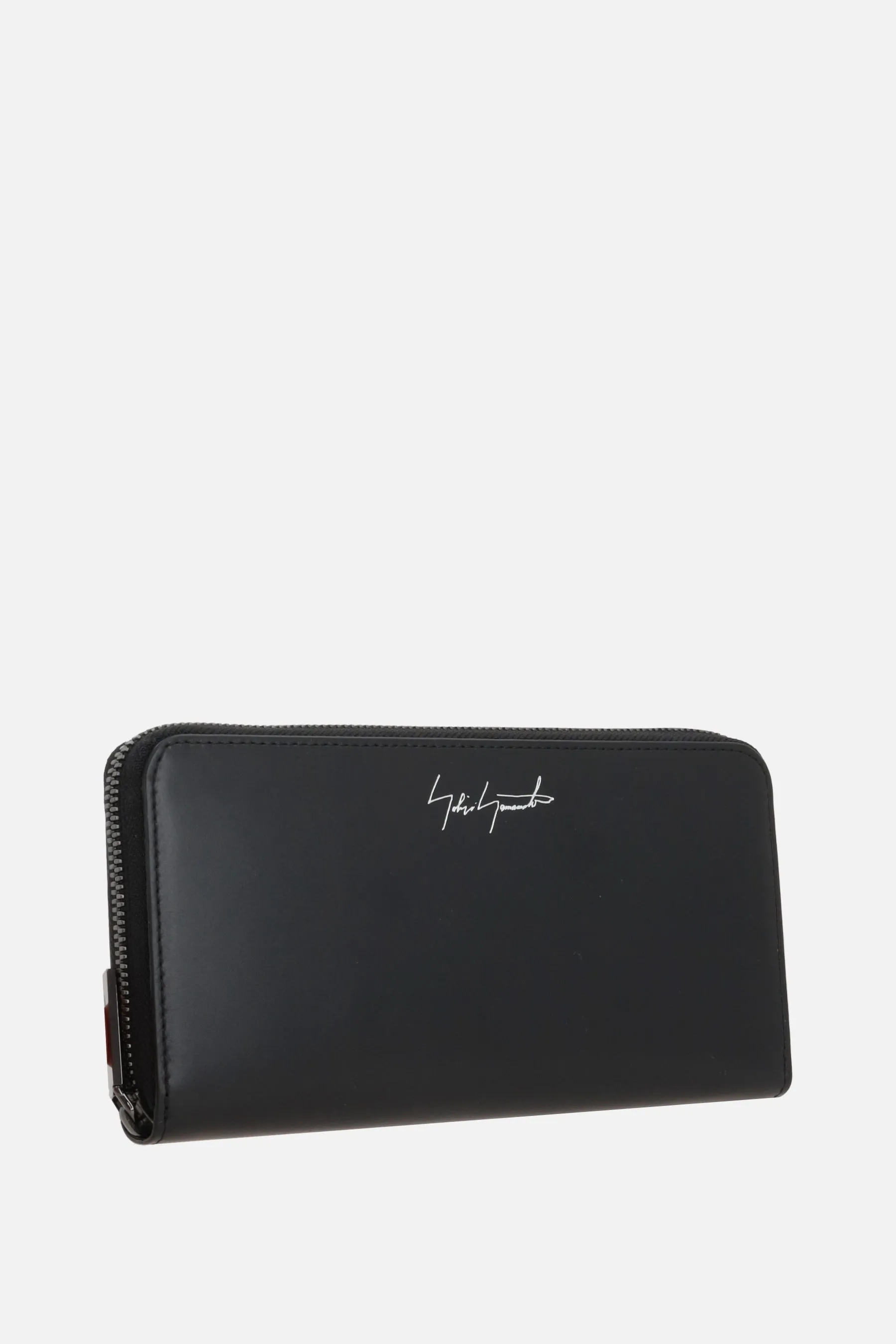 smooth leather zip-around wallet