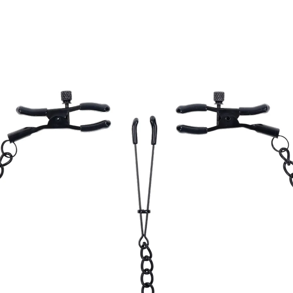 Sportsheets Saffron Collared Nipple to Clit Clamp Set
