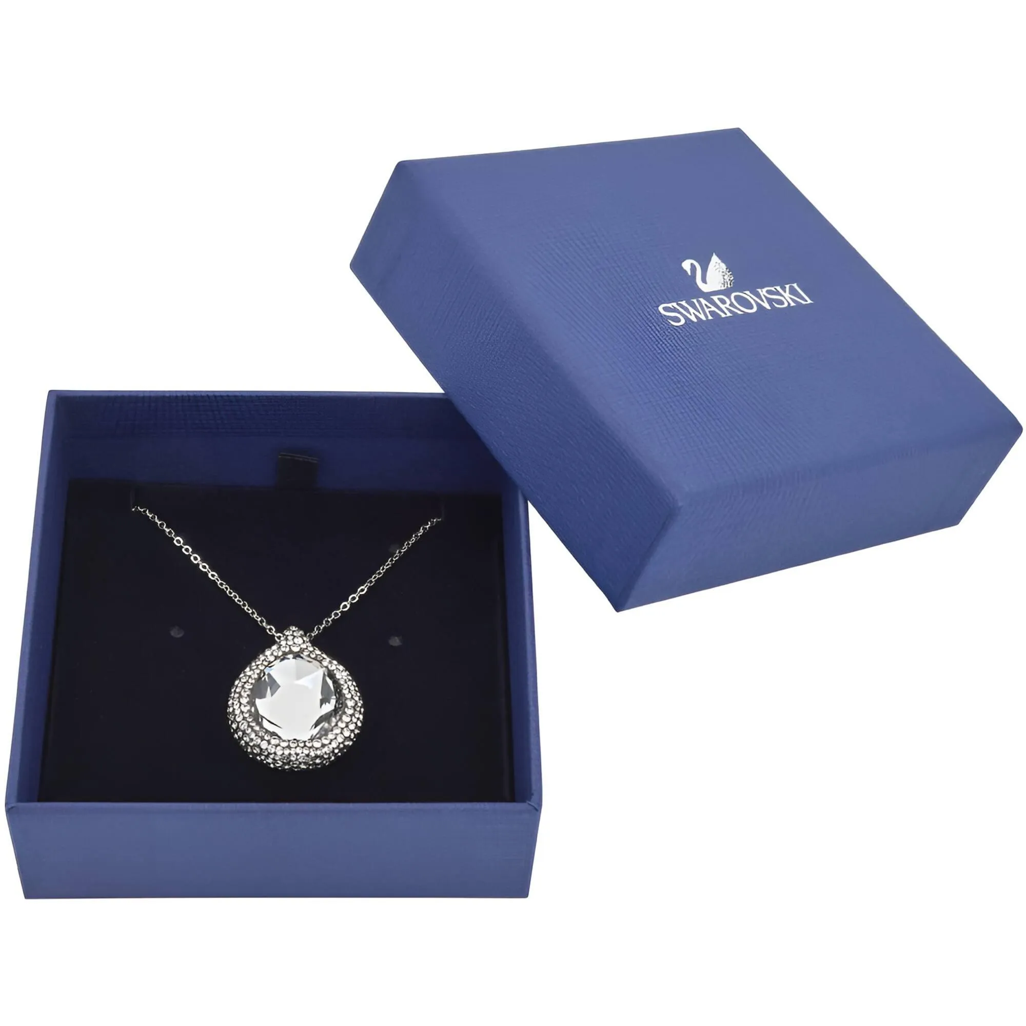 Swarovski Women's Necklace - Blast Black Quartz and Crystal Pendant, 19 inch | 5069734