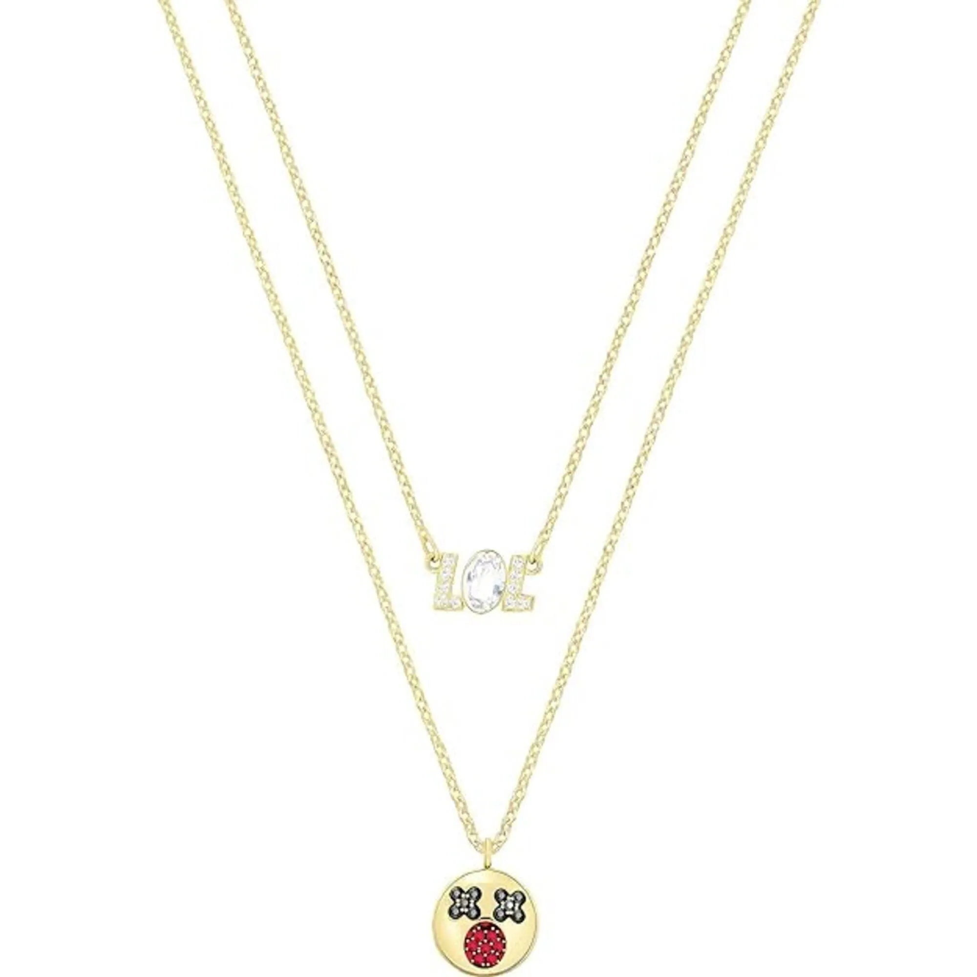 Swarovski Women's Necklace Set - Humorist Gold-Plated Crystal Pendant | 5351571