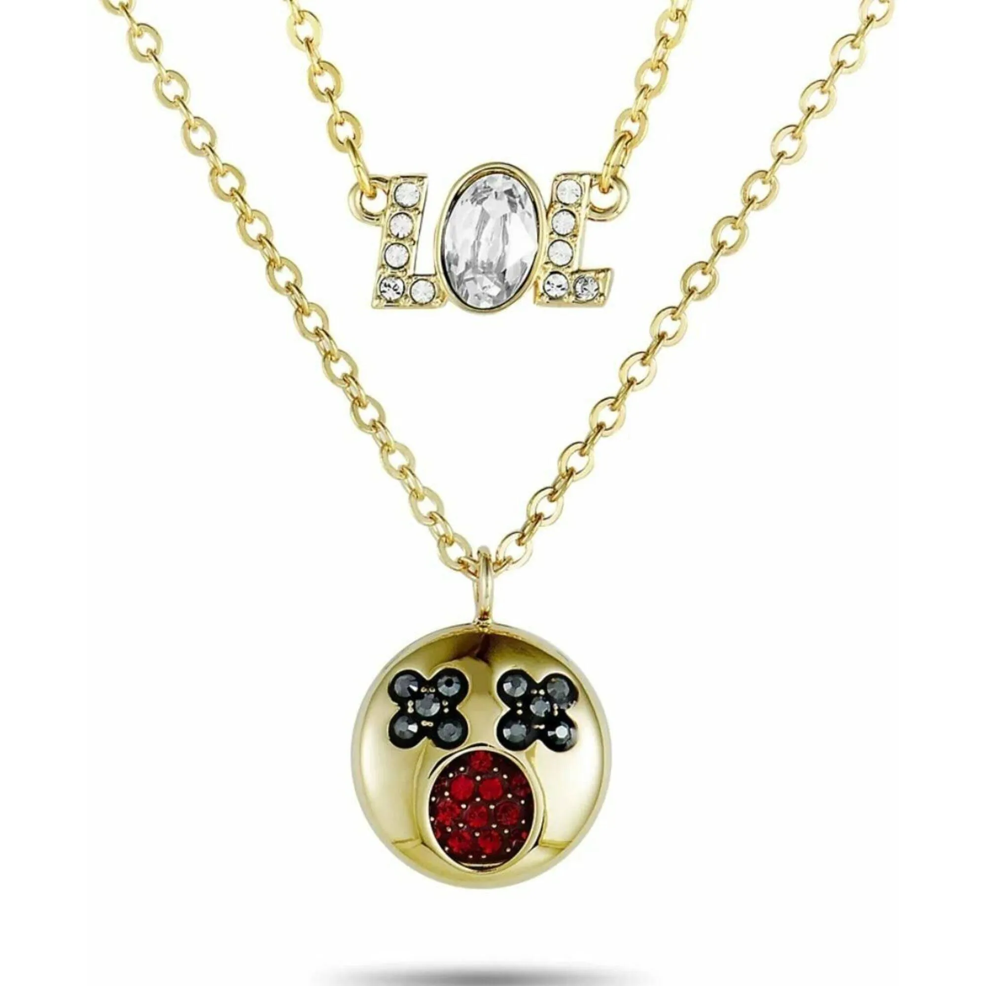 Swarovski Women's Necklace Set - Humorist Gold-Plated Crystal Pendant | 5351571