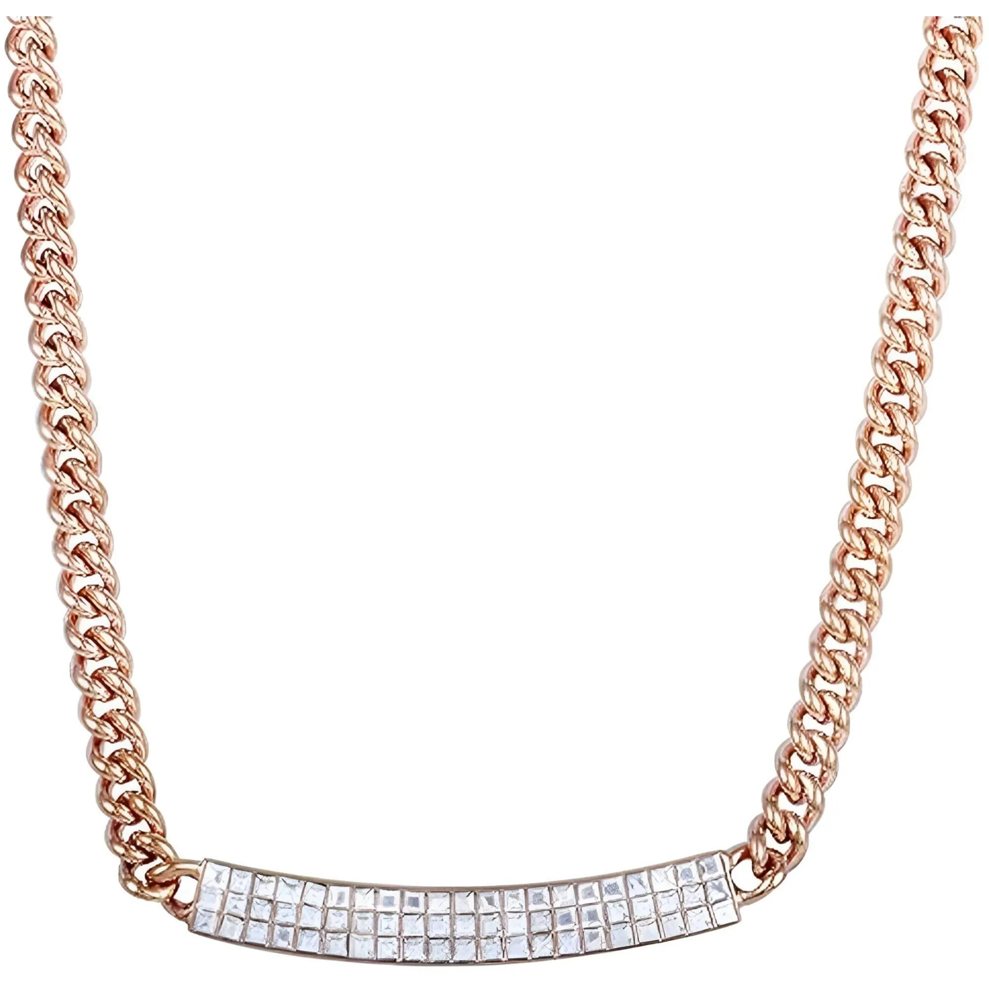 Swarovski Women's Necklace - Vio Crystals Pave with Rose Gold Plated Chain | 5192265