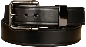 The Hercules Belt™ -  Black Max Thick With Gunmetal Buckle And Keeper 1.50" (H560BK)