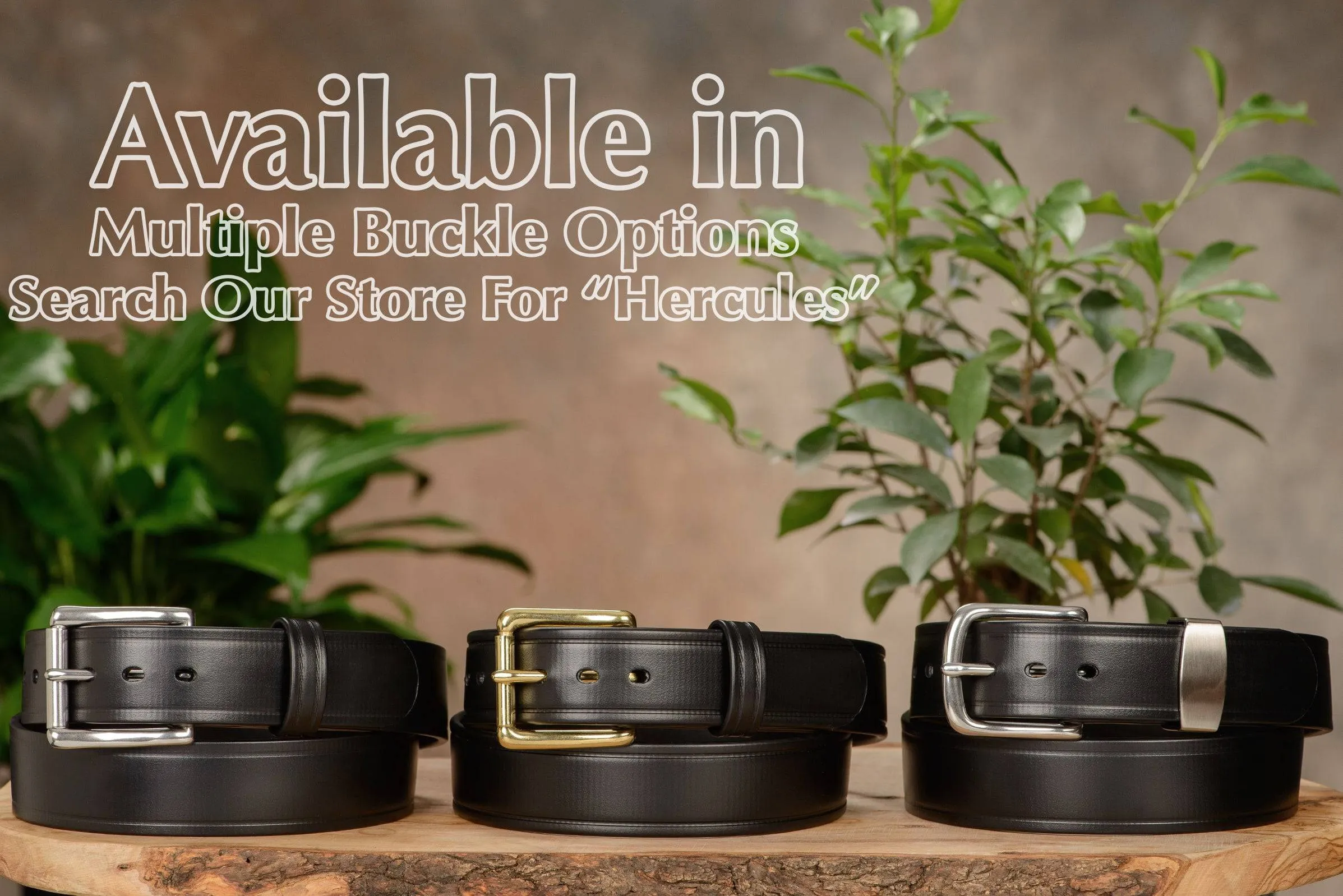The Hercules Belt™ -  Black Max Thick With Stainless Buckle 1.50" (H520BK)
