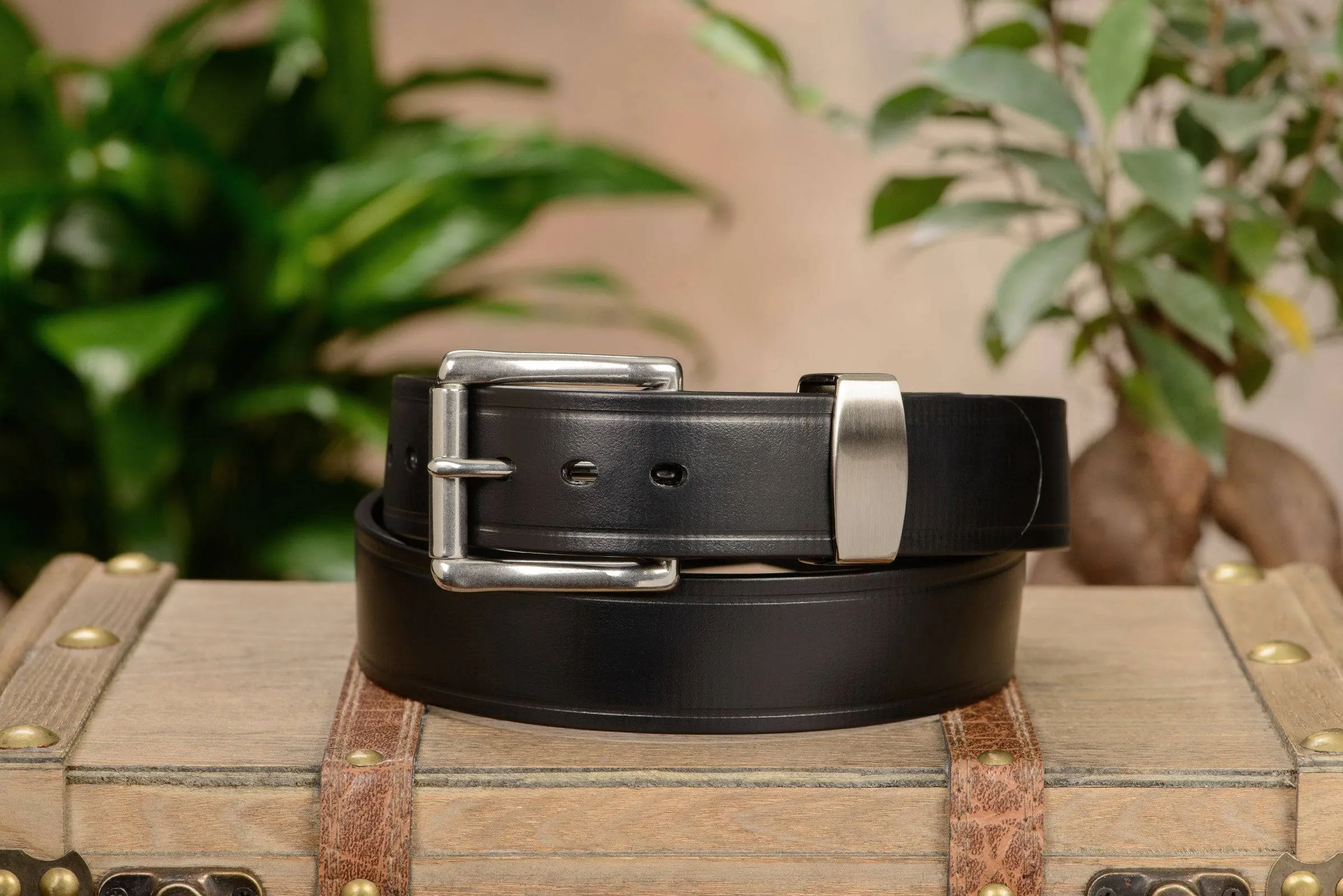 The Hercules Belt™ - Black Max Thick With Stainless Elongated Buckle And Keeper 1.50" (H510BK)