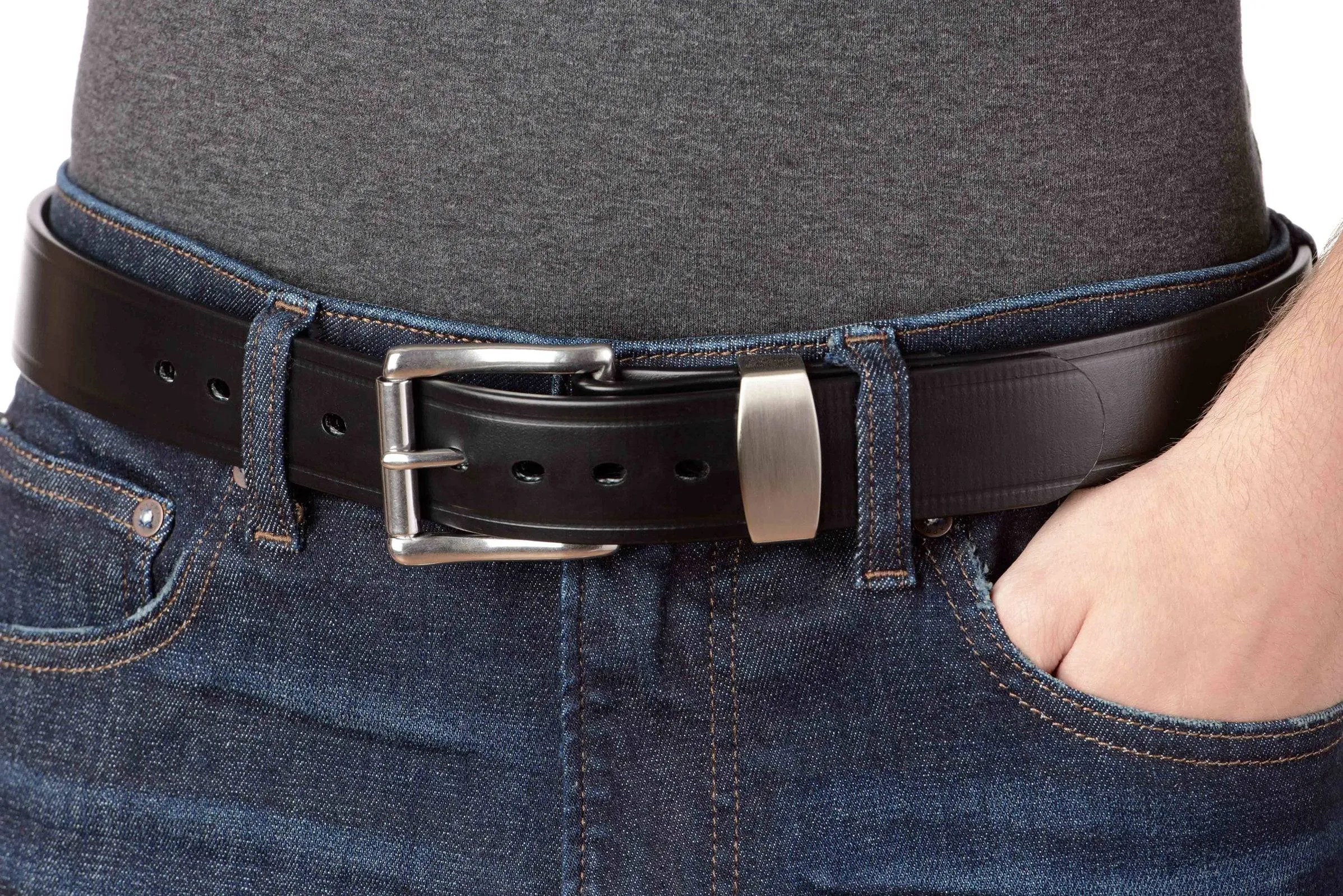 The Hercules Belt™ - Black Max Thick With Stainless Elongated Buckle And Keeper 1.50" (H510BK)