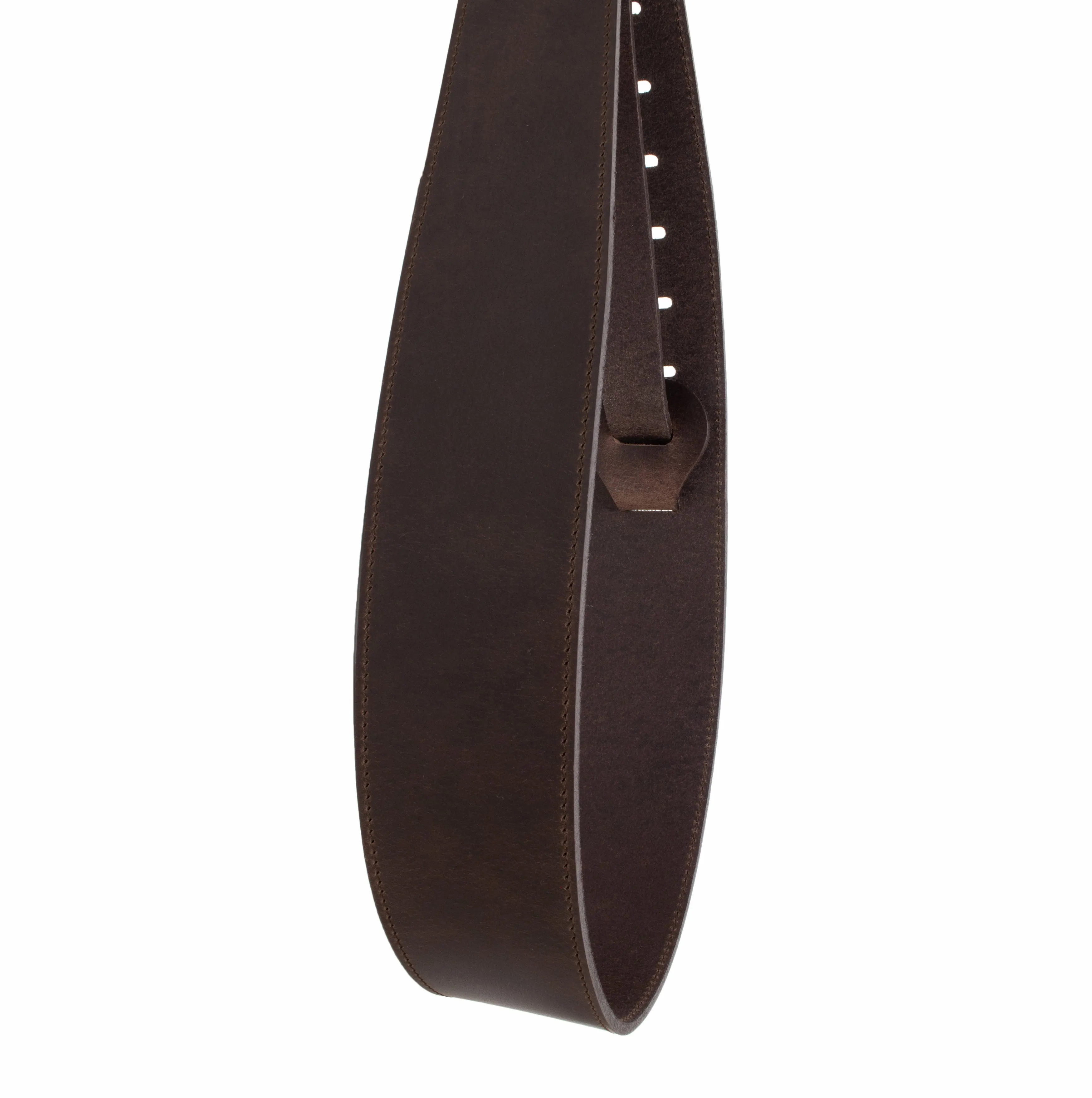 The Legend - Brown Heavyweight Smooth Full Grain Leather Guitar Strap