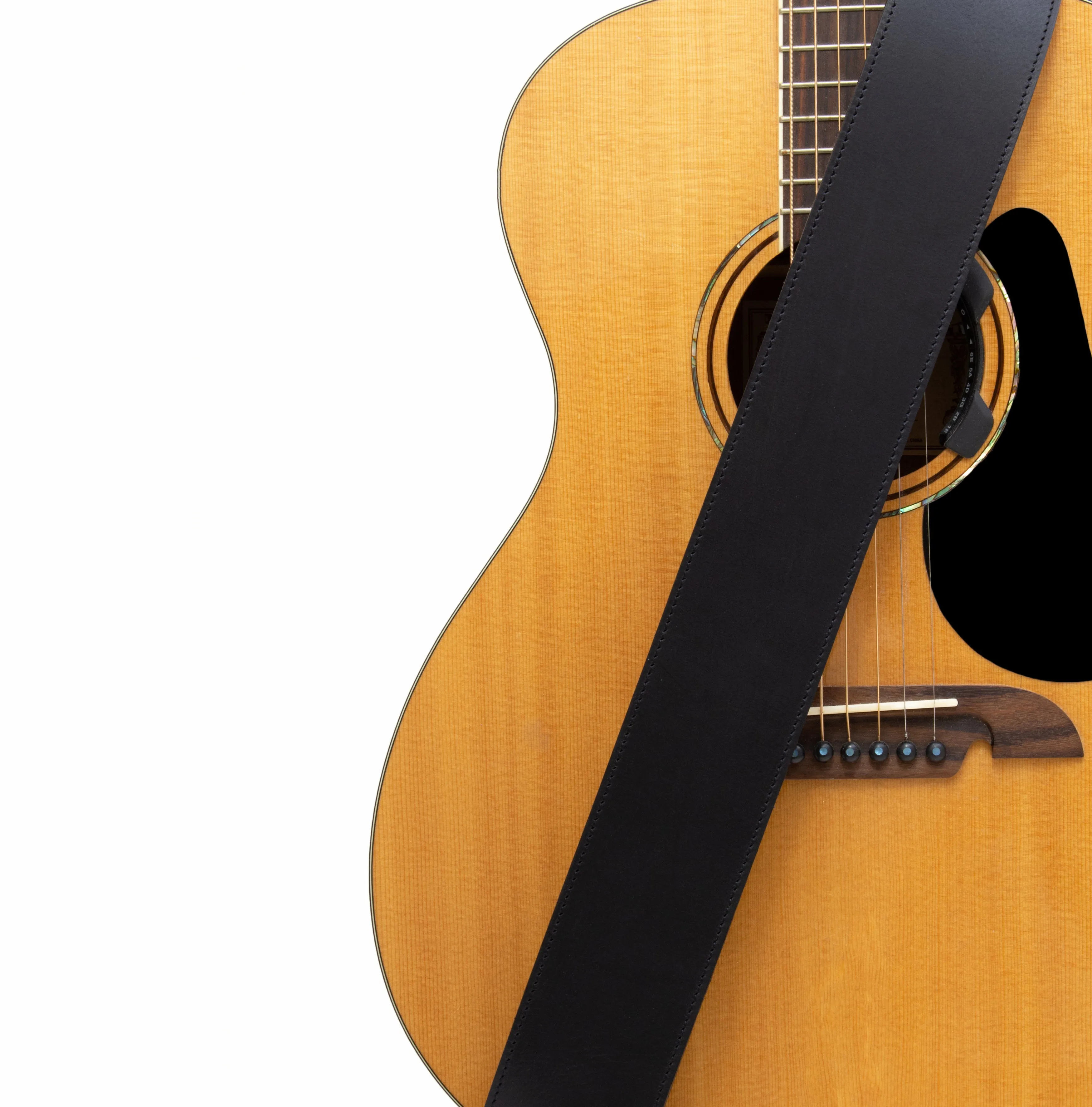 The Legend - Brown Heavyweight Smooth Full Grain Leather Guitar Strap