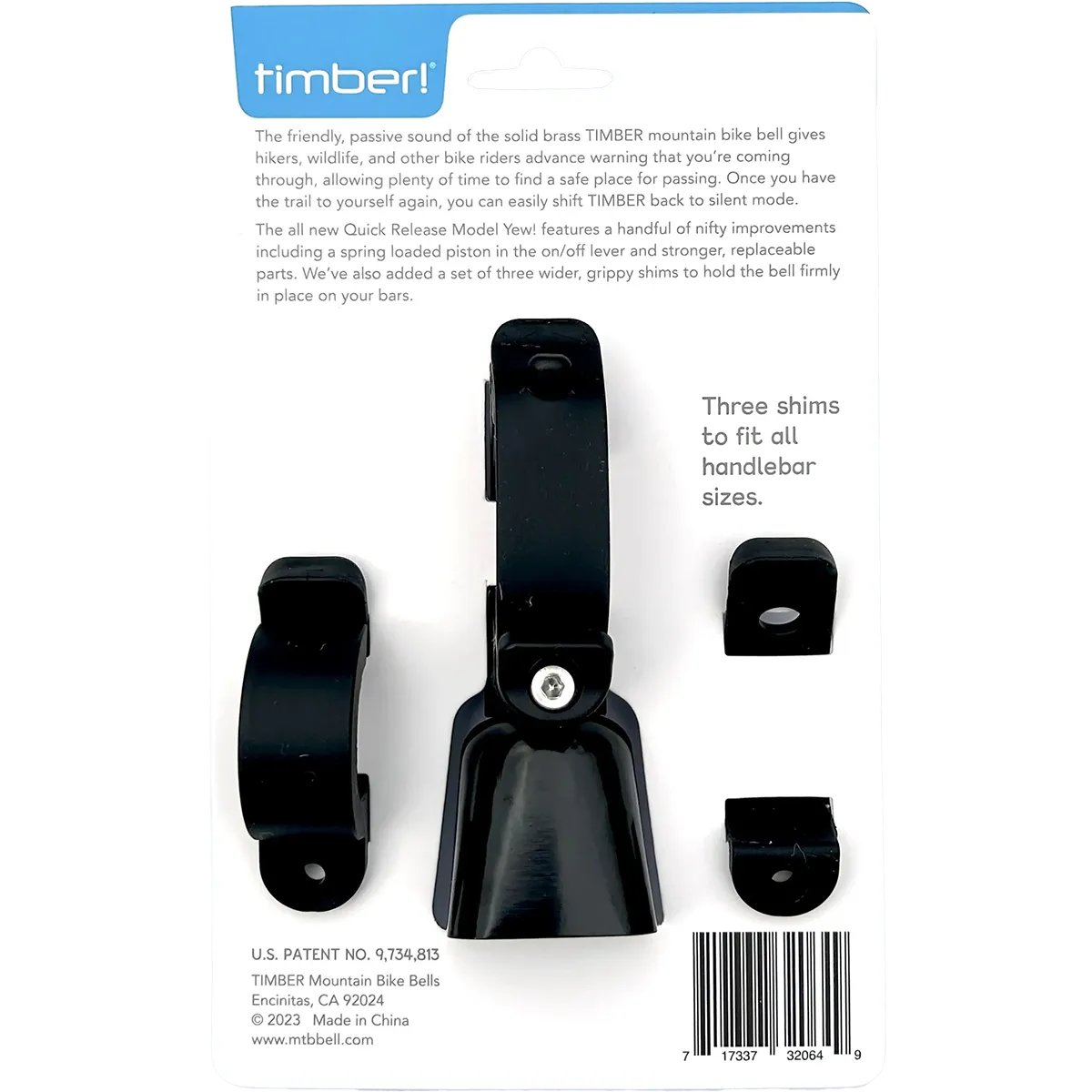 Timber MTB Bell Yew! - Quick Release Mount