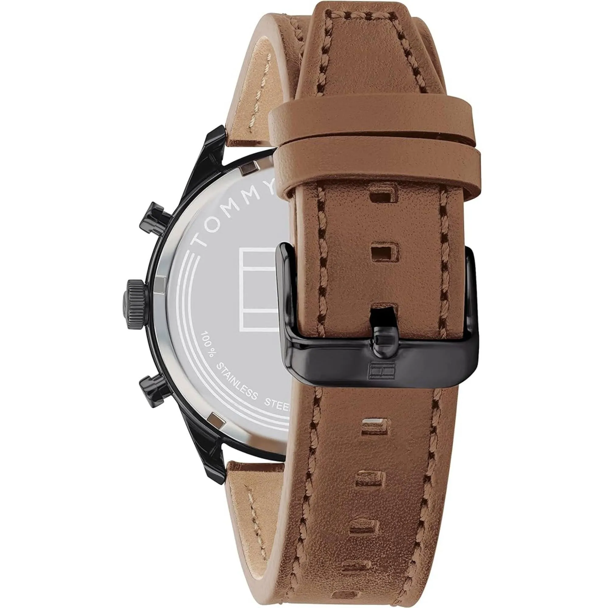 Tommy Hilfiger Men's Watch - Matthew Black Dial Brown Leather Strap Quartz | 1791942