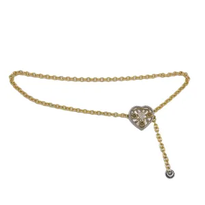 Two Toned Heart Chain Belt