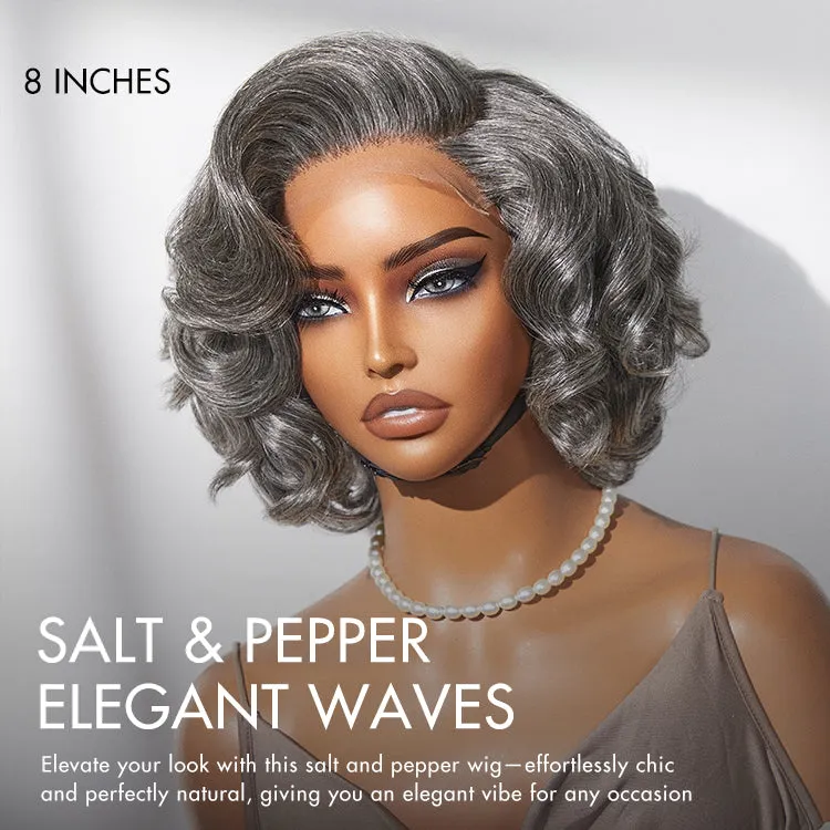 Weekly Special | Mature Boss Brown Ombre Highlight / Natural Black / Salt and Pepper Loose Wave Glueless Minimalist HD Lace Wig