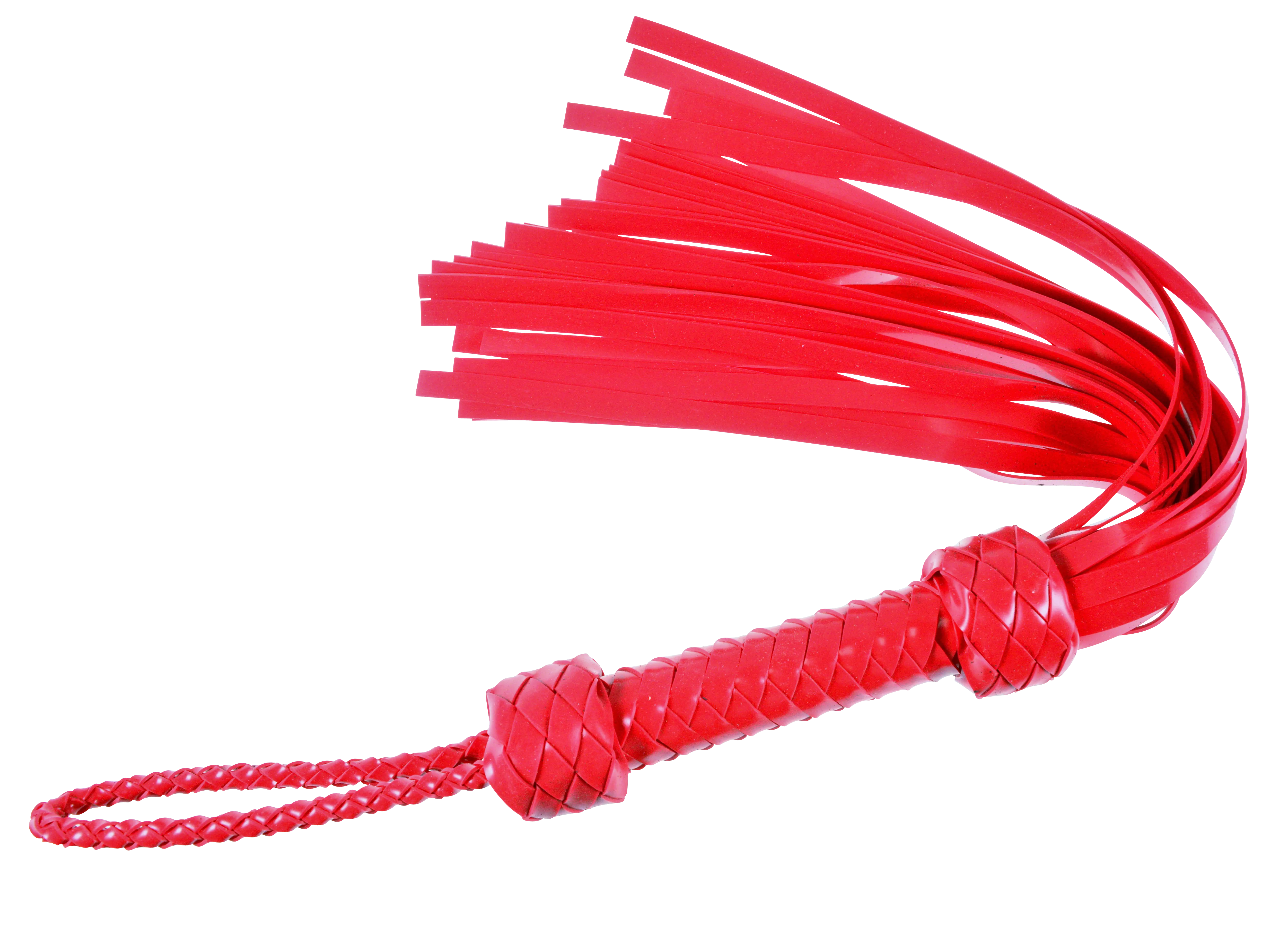 Whip - Silicone 28" Whip 36 Tail Red Flogger