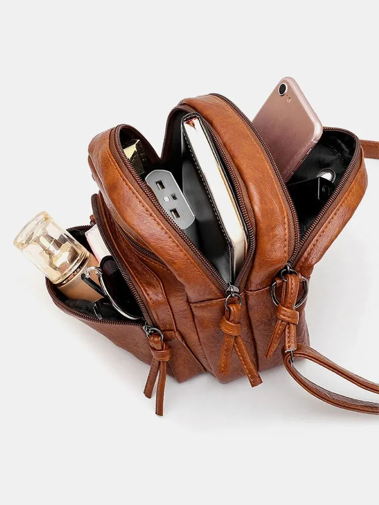 Women Earphone Hole Anti-theft Crossbody Bag Shoulder Bag