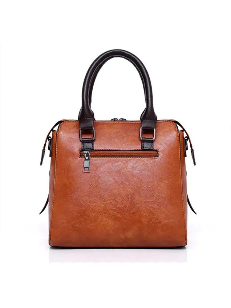 Women Leather Handbags Multi-function Crossbody Bags Purse Set 4pcs