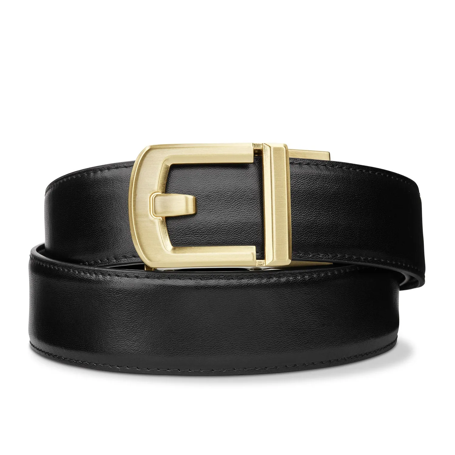 X SERIES BUCKLE  | BLACK LEATHER GUN BELT 1.5"