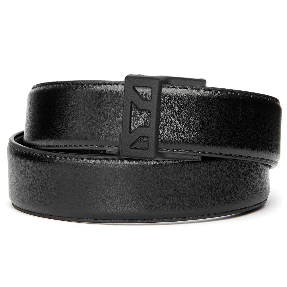 X SERIES BUCKLE  | BLACK LEATHER GUN BELT 1.5"
