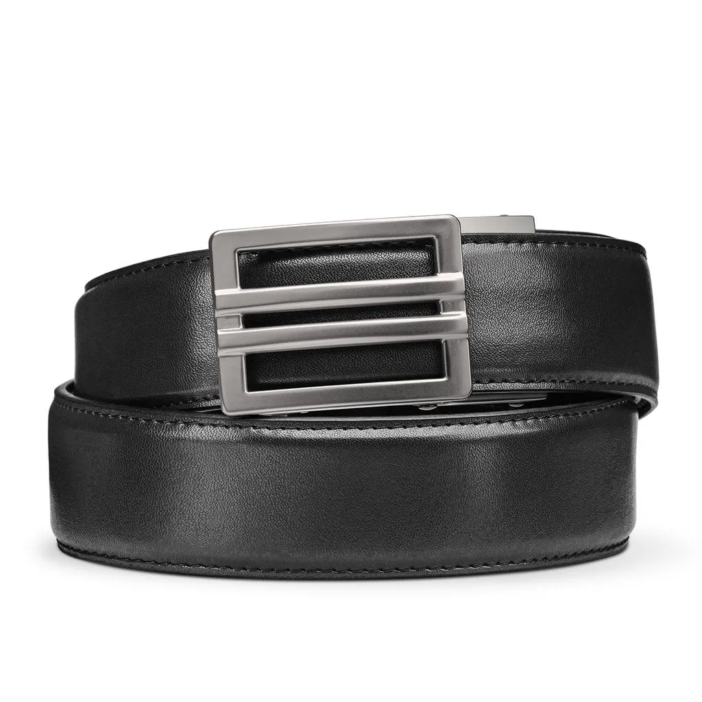X SERIES BUCKLE  | BLACK LEATHER GUN BELT 1.5"
