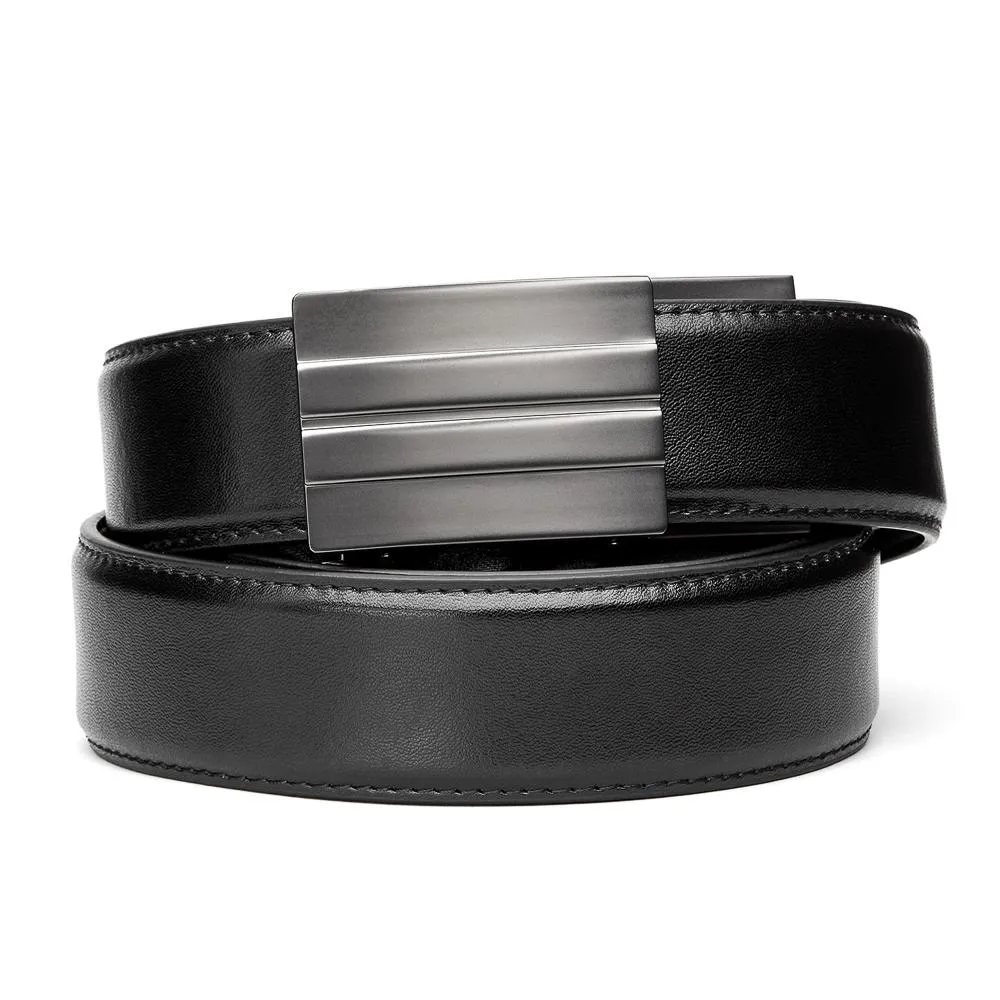 X SERIES BUCKLE  | BLACK LEATHER GUN BELT 1.5"