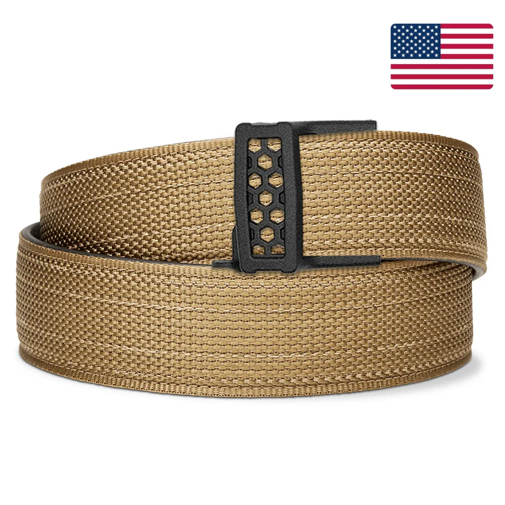X SERIES BUCKLE  | USA MADE COYOTE TACTICAL NYLON GUN BELT 1.5"